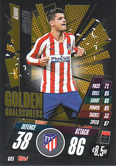 Alvaro Morata Atletico Madrid 2020/21 Topps Match Attax CL Golden Goal Scorers #GG05